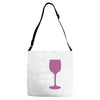 husband for wine Adjustable Strap Totes