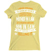 Super Cool Mother In Law Of A Freaking Awesome Son In Law Ladies Fitted T-Shirt