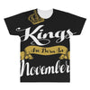 kings are born in november All Over Men's T-shirt