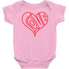 love heart outline valentine's day Baby Onesie