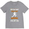 weekend forecast running V-Neck Tee