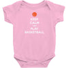 Keep Calm and Play Basketball Baby Onesie
