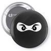 ninja mask eyes martial arts novelty Pin-back button