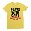 Plays With Cars Ladies Fitted T-Shirt