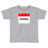 title of day of the week sunday day of the week Toddler T-shirt