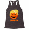 trumpkin funny donald trump pumpkin Racerback Tank