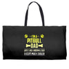pitbull dad 2 Weekender Totes