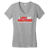 i love my girlfriend Women's V-Neck T-Shirt