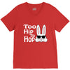 too hip to hop   bunny easter V-Neck Tee