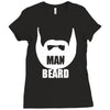 man beard Ladies Fitted T-Shirt
