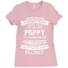 Super Cool Poppy Of A Freaking Awesome Granddaughter Ladies Fitted T-Shirt