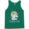 unicorns are born in february cute unicorn Tank Top