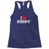 i love rugby mens funny cotton Racerback Tank