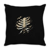 torn rib cage Throw Pillow