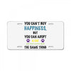 you can't buy happiness, but you can adopt a cat and that's pretty muc License Plate