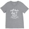 cat hair don't care cute crazy cat V-Neck Tee