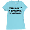 tee top joke costume rude slogan Ladies Fitted T-Shirt