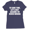 lets save time x Ladies Fitted T-Shirt