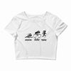 swim bike and run Crop Top