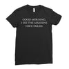 assassins slogan Ladies Fitted T-Shirt