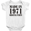 made in 1971 original parst Baby Onesie