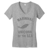 narwhals Women's V-Neck T-Shirt