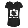 oh snap camera Maternity Scoop Neck T-shirt