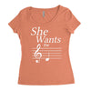she wants the d black Women's Triblend Scoop T-shirt