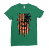 skull us flag Ladies Fitted T-Shirt