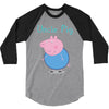 peppa pig uncle pig 3/4 Sleeve Shirt