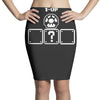 1 up mushroom nintendo mario snes gaming tee Pencil Skirts