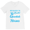 Grandpa Was Created because Grankids Need Real Heroes V-Neck Tee