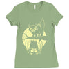 cat and bat halloween Ladies Fitted T-Shirt