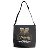 april girl is a perfect combination of princess and warrior Adjustable Strap Totes