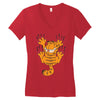 garfield scratching, ideal gift or birthday present funny Women's V-Neck T-Shirt