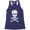skull and crossbones pirate neon Racerback Tank