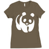 panda bear sticker vinyl decal   cute animal art car window bumper Ladies Fitted T-Shirt