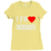 i f'n heart  mondays girls Ladies Fitted T-Shirt