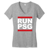 run psg paris st germain fotbal Women's V-Neck T-Shirt