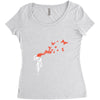 banksy headshot butterfly Women's Triblend Scoop T-shirt