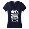 This Girl Has An Awesome Husband And Amazing Kids Women's V-Neck T-Shirt