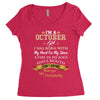 october girl Women's Triblend Scoop T-shirt