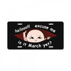 March Peeking Out Asian Baby Boy License Plate