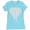 dripping diamond Ladies Fitted T-Shirt