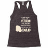 veteran dad 2 Racerback Tank