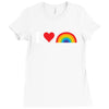 I Love Lgbt Ladies Fitted T-Shirt