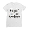 flippin awesome cooking greeting Ladies Fitted T-Shirt