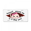 May Peeking Out Asian Baby Girl License Plate