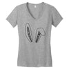 bunny ears Women's V-Neck T-Shirt