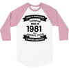 Premium Vintage  1981 3/4 Sleeve Shirt